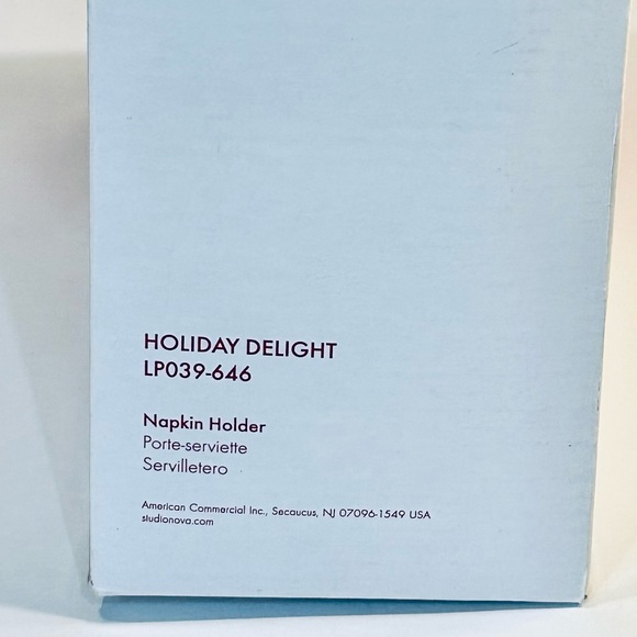 🎄NIB Silver Tone Christmas Holiday Delight Tabletop Napkin Holder Studio Nova - Picture 4 of 9